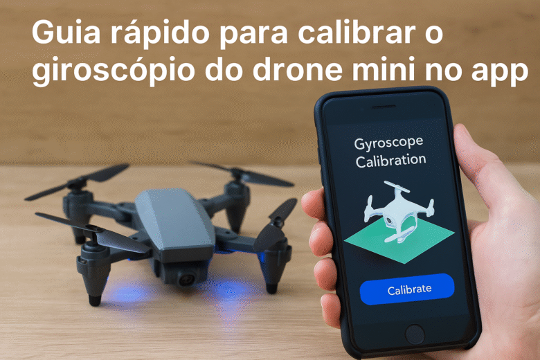 Guia rápido para calibrar o giroscópio do drone mini no app