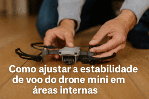 Como ajustar a estabilidade de voo do drone mini em áreas internas