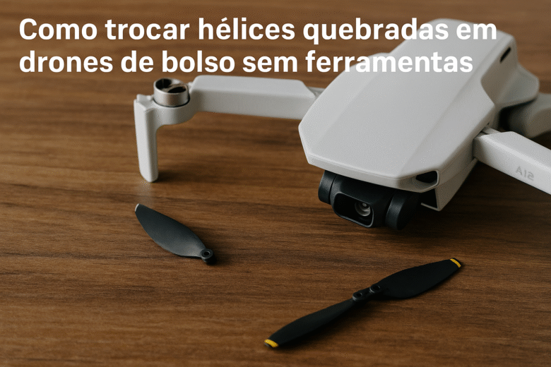 Como trocar hélices quebradas em drones de bolso sem ferramentas