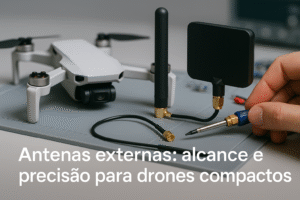 Antenas externas para melhorar o alcance do seu drone compacto